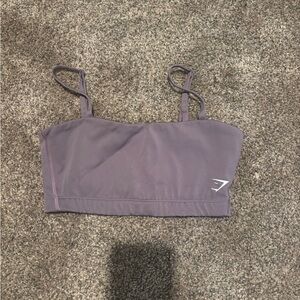 Purple Sports Bra with Logo